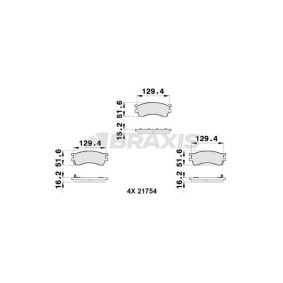 Acquista Kit pastiglie freni da BRAXIS AB0267 a buon mercato per soli 19,39 €