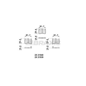 Acquista Kit pastiglie freni da BRAXIS AB0323 a buon mercato per soli 17,14 €