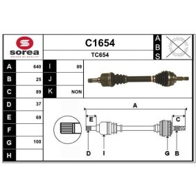 Antriebswelle C1654 von SNRA günstig für 189,92 € online kaufen