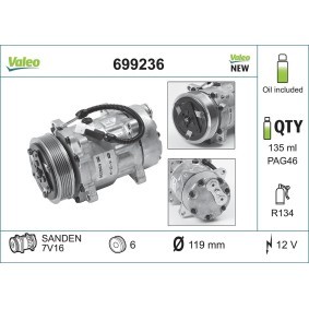 Klimakompressor 699236 von VALEO günstig für 308,91 € online kaufen