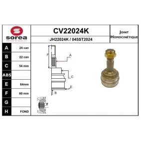 Comprar Juego de articulación, árbol de transmisión de EAI CV22024K a bajo precio de 62,29 €