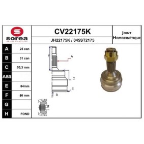 Comprar Juego de articulación, árbol de transmisión de EAI CV22175K a bajo precio de 49,87 €