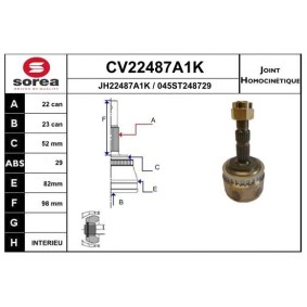 Gelenksatz, Antriebswelle CV22487A1K von EAI günstig für 54,39 € online kaufen
