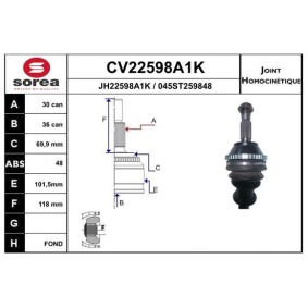 Acquista Kit giunti semiasse da EAI CV22598A1K a buon mercato per soli 66,95 €