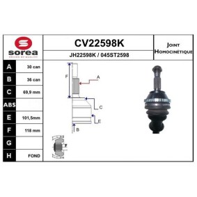 Acquista Kit giunti semiasse da EAI CV22598K a buon mercato per soli 70,27 €