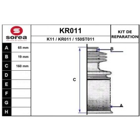 Faltenbalgsatz, Antriebswelle KR011 von EAI günstig für 14,90 € online kaufen