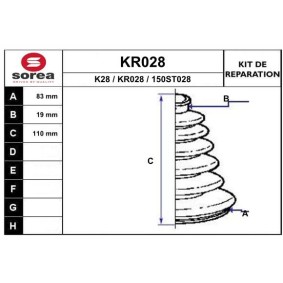 Faltenbalgsatz, Antriebswelle KR028 von EAI günstig für 11,06 € online kaufen