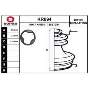 Faltenbalgsatz, Antriebswelle KR094 von EAI günstig für 12,64 € online kaufen