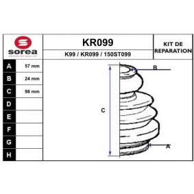 Acquista Kit cuffia, semiasse da EAI KR099 a buon mercato per soli 12,85 €
