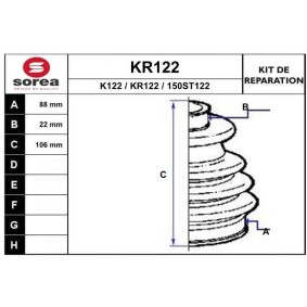 Faltenbalgsatz, Antriebswelle KR122 von EAI günstig für 11,06 € online kaufen