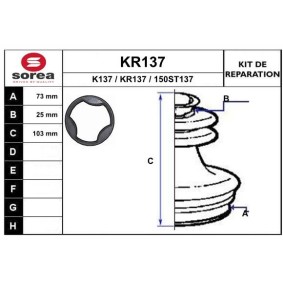 Faltenbalgsatz, Antriebswelle KR137 von EAI günstig für 11,06 € online kaufen