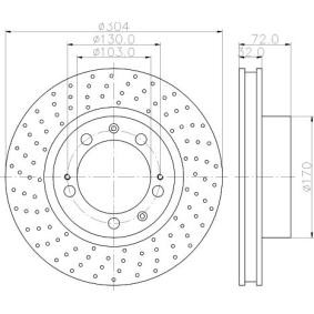 Bremsscheibe für PORSCHE von MINTEX