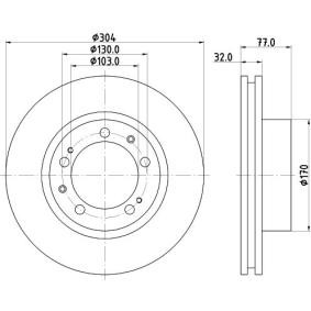 Bremsscheibe für PORSCHE von MINTEX