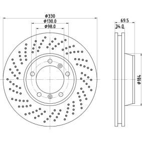 Bremsscheibe für PORSCHE von MINTEX