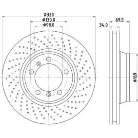 Bremsscheibe für PORSCHE von MINTEX