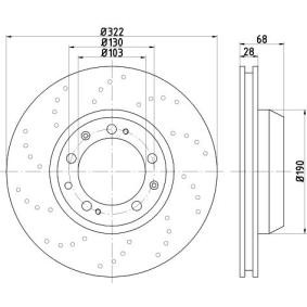 Bremsscheibe für PORSCHE von MINTEX