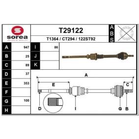 Antriebswelle T29122 von EAI günstig für 115,24 € online kaufen