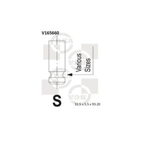 Comprar Válvula de admisión de BGA V165660 a bajo precio de 8,15 €