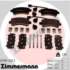 Köp Bromsbelägg av ZIMMERMANN 25987.200.2 till det låga priset 721,97 kr