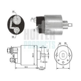 Acquista Elettromagnete motorino avviamento da HOFFER 6646235 a buon mercato per soli 49,19 €