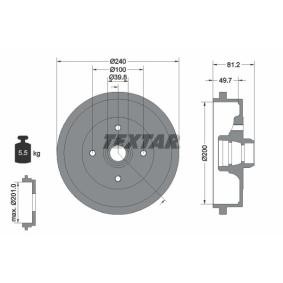 Comprar Tambor de freno de TEXTAR 94006700 a bajo precio de 37,28 €