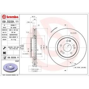 Bremsscheibe 09.D229.11 von BREMBO günstig für 62,74 € online kaufen