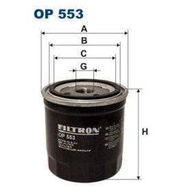 Comprar Filtro de aceite de FILTRON OP 553 a bajo precio de 12,83 €