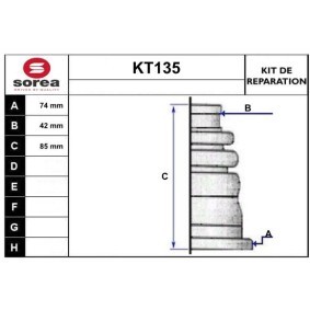 Faltenbalgsatz, Antriebswelle KT135 von SERA günstig für 11,44 € online kaufen