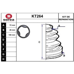 Faltenbalgsatz, Antriebswelle KT264 von SERA günstig für 13,06 € online kaufen