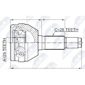 Achetez des Jeu de joints, arbre de transmission NTY NPZ-DW-010 à prix pour 60,84 €