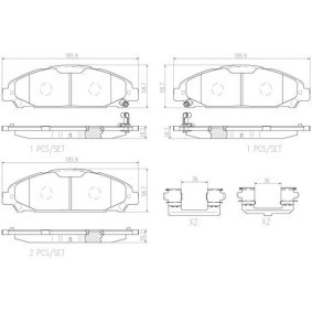 Acquista Kit pastiglie freni da BREMBO P 24 206 a buon mercato per soli 43,80 €