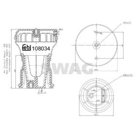 Comprar Fuelle, suspensión neumática de SWAG 37 10 8034 a bajo precio de 167,47 €