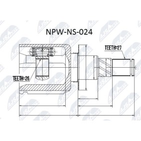 Compre Junta homocinética de NTY online para NP300 Navara Pick-up (D23) a precios moderados
