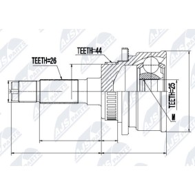 Acquista Kit giunti semiasse da NTY NPZ-MZ-041 a buon mercato per soli 48,21 €