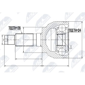 Achetez des Jeu de joints, arbre de transmission NTY NPZ-MZ-046 à prix pour 43,22 €