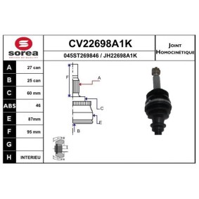 Acquista Kit giunti semiasse da EAI CV22698A1K a buon mercato per soli 57,76 €