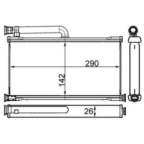 Wärmetauscher, Innenraumheizung AH 261 000S von MAHLE ORIGINAL günstig für 90,01 € online kaufen