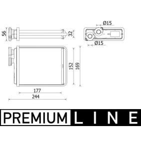 Achetez des Radiateur de chauffage MAHLE ORIGINAL AH 277 000P à prix pour 82,09 €