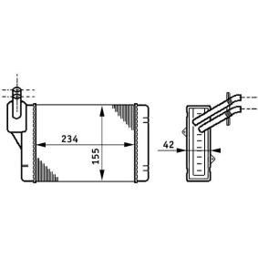 Wärmetauscher, Innenraumheizung AH 71 000S von MAHLE ORIGINAL günstig für 23,35 € online kaufen