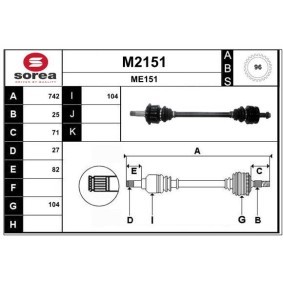 Antriebswelle M2151 von SNRA günstig für 297,14 € online kaufen