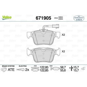 Bremsbeläge 671905 von VALEO günstig für 33,74 € online kaufen