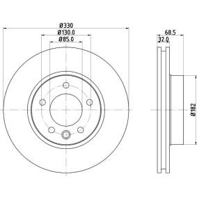 Bremsscheibe für PORSCHE von MINTEX