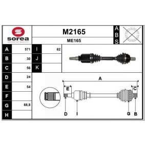 Antriebswelle M2165 von SNRA günstig für 306,77 € online kaufen