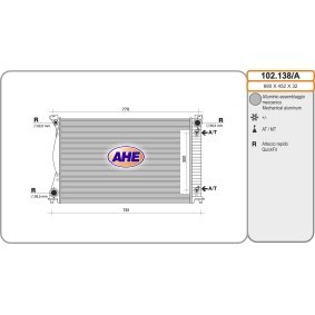 Achetez des Radiateur du moteur AHE 102.138/A à prix pour 166,93 €