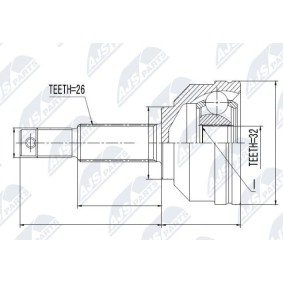 Acquista Kit giunti semiasse da NTY NPZ-CH-005 a buon mercato per soli 58,51 €