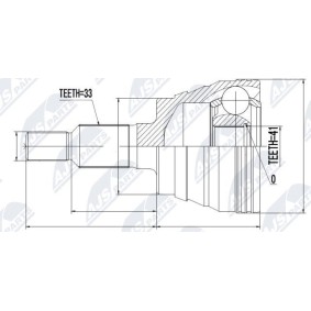 Achetez des Jeu de joints, arbre de transmission NTY NPZ-CH-023 à prix pour 80,00 €