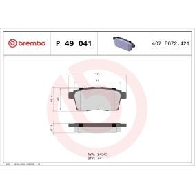Acquista Kit pastiglie freni da BREMBO P 49 041 a buon mercato per soli 34,38 €