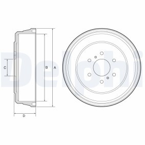 Comprar Tambor de freno de DELPHI BF641 a bajo precio de 50,81 €
