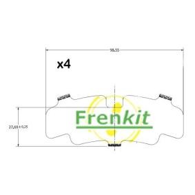 Køb Anti-hyl-folie, bremsebelægning (bagplade) af FRENKIT 940336 til den lave pris 49,04 DKK