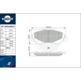 Compre Pastilhas de travão da ROTINGER RT 2PD24870 a um preço baixo por 35,75 €